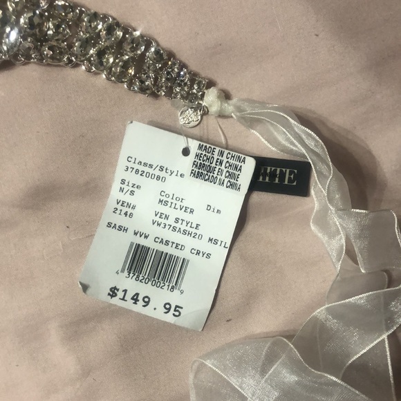 Silver diamond 💎 belt for a bridal dress or quinceañera dress - Picture 3 of 5